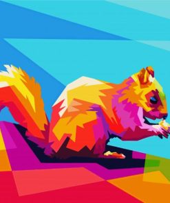 Squirrel Pop Art paint by numbers