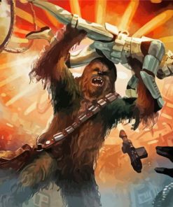 Stormtrooper And Chewbacca paint by numbers