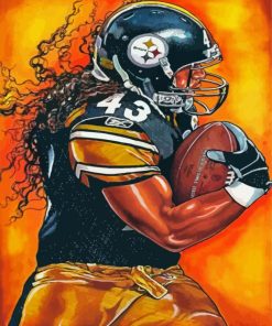 Troy Aumua Polamalu paint by numbers