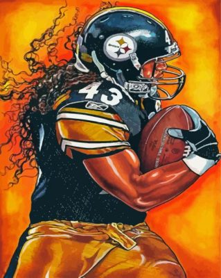 Troy Aumua Polamalu paint by numbers