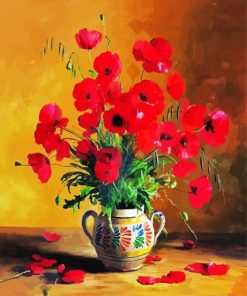 Still Life Coquelicot Poppies paint by numbers