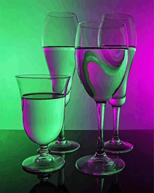 Glasses Of Water paint by numbers