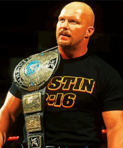 Steve Austin WWE paint by numbers