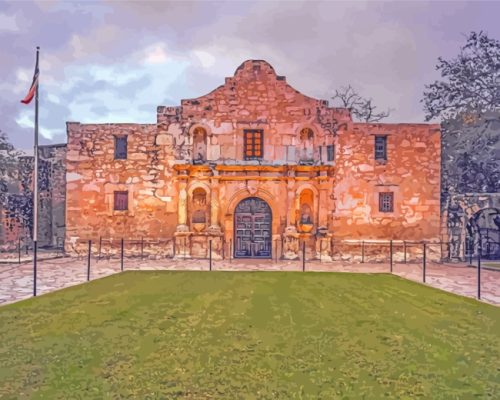 The Alamo At Sunset paint by numbers