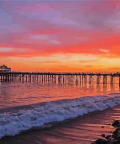 Sunset At Malibu Pier paint by numbers