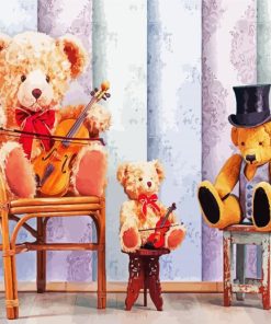 Teddy Bears Band paint by numbers