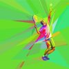 Tennis Player Pop Art paint by numbers