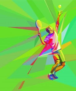 Tennis Player Pop Art paint by numbers