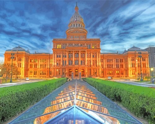 Texas Capital Buildings paint by numbers