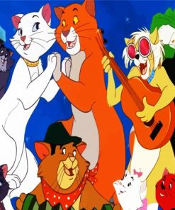 The Aristocats Characters Dancing paint by numbers