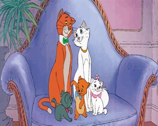 The Aristocats Family paint by numbers