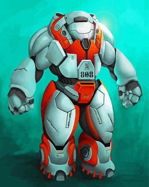 Baymax Character paint by numbers