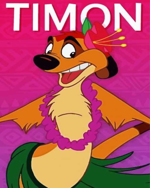 Timon Character Poster paint by numbers