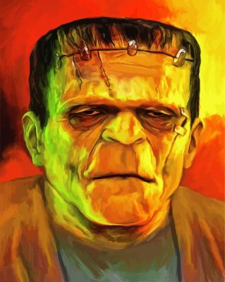 The Monster Frankenstein Character paint by numbers