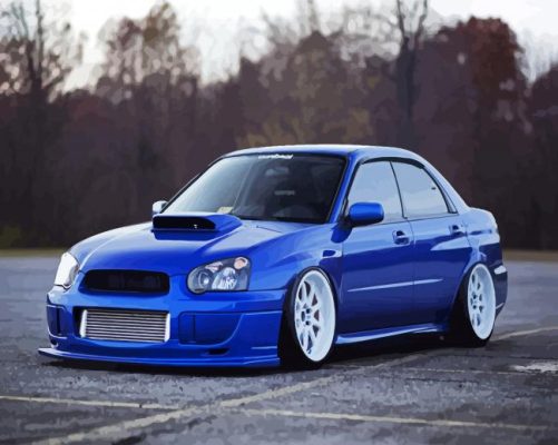 The Subaru Car paint by numbers