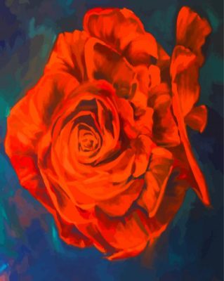 Velvet Rose Flower paint by numbers