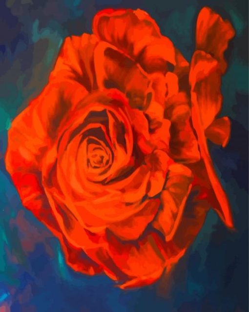 Velvet Rose Flower paint by numbers