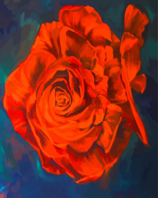 Velvet Rose Flower paint by numbers