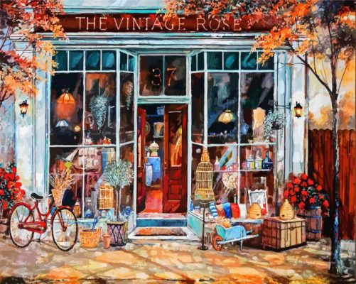 The Vintage Rose Shop paint by numbers