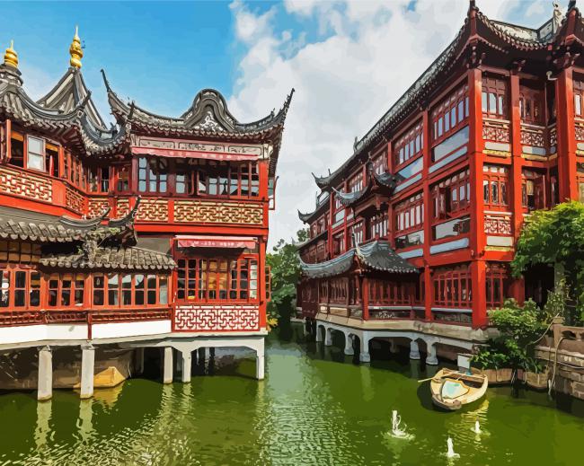 Yu Garden Shanghai paint by numbers