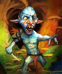 Scary Monster Goblin paint by numbers