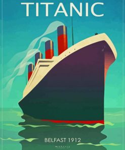 Titanic Ship Poster paint by numbers