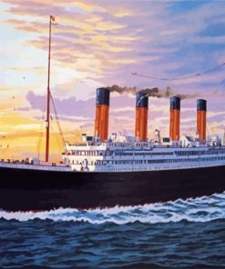 Aesthetic Titanic Ship paint by numbers