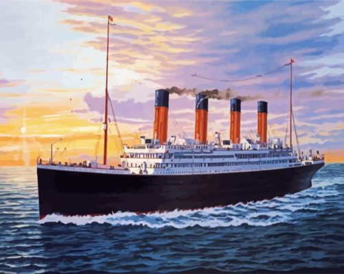 Aesthetic Titanic Ship paint by numbers