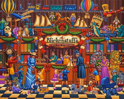 Toys Shop paint by numbers