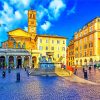 Trastevere Fountain paint by numbers