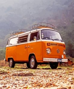 Orange Trip Campervan paint by numbers