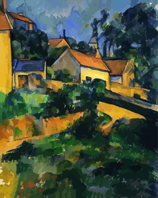Turning Road At Montgeroult paint by numbers