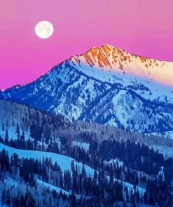 Utah Snowy Mountains paint by numbers