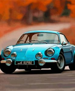 Vintage Alpine Car paint by numbers