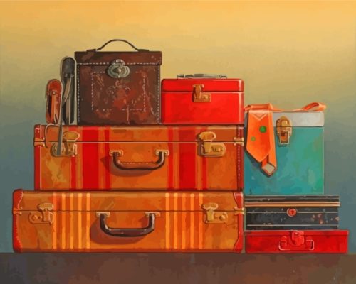 Vintage Bags paint by numbers