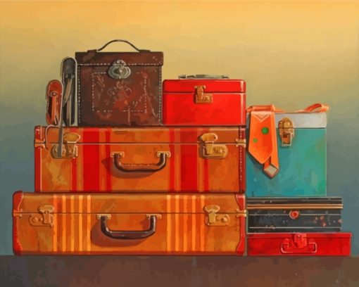 Vintage Bags paint by numbers