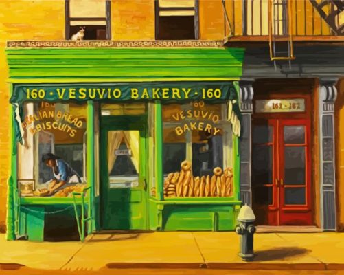 Vintage Bakery Shop paint by numbers