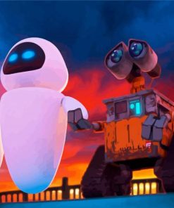 Wall E And Eve Characters paint by numbers