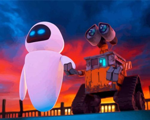 Wall E And Eve Characters paint by numbers