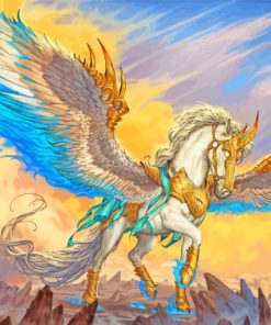 Warrior Horse With Wings paint by numbers