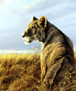 Wild Lioness Animal paint by numbers