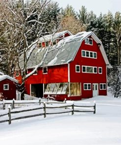 Winter Snow Vermont paint by numbers