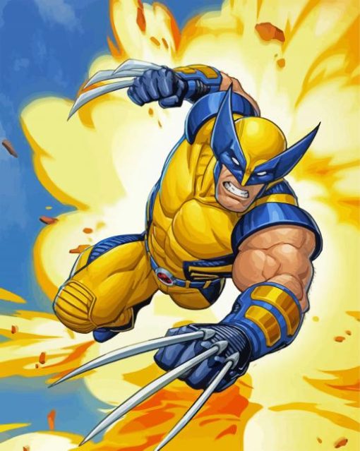 Wolverine Illustration paint by numbers