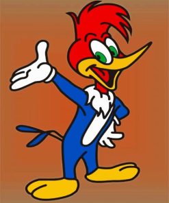 Woody Woodpecker Cartoon paint by numbers