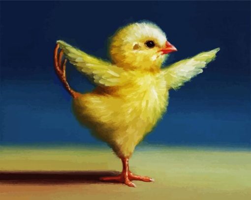 Yoga Baby Chick paint by numbers