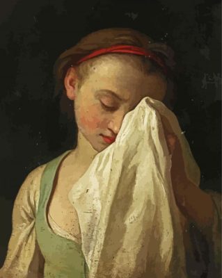 Young Girl Crying paint by numbers