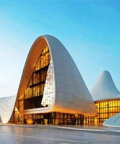 Heydar Aliyev Centre paint by numbers