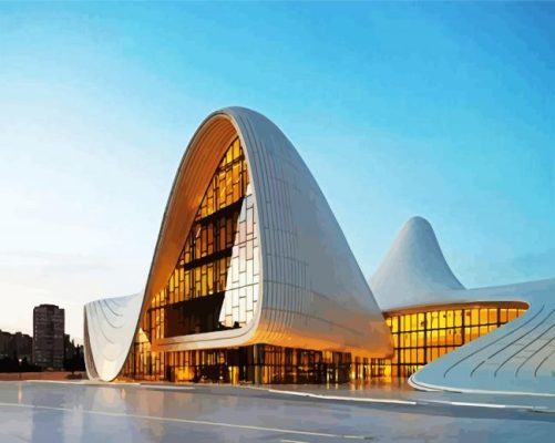 Heydar Aliyev Centre paint by numbers