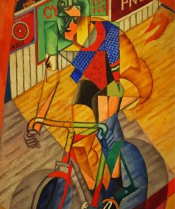 Abstract Cyclist Man paint by numbers