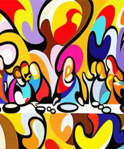 Abstract Last Supper paint byb numbers